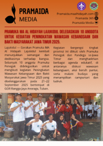 PRAMUKA MA AL HIDAYAH LAJUKIDUL DELEGASIKAN 10 ANGGOTA DALAM KEGIATAN PENINGKATAN WAWASAN KEBANGSAAN DAN BAKTI MASYARAKAT JAWA TIMUR 2025